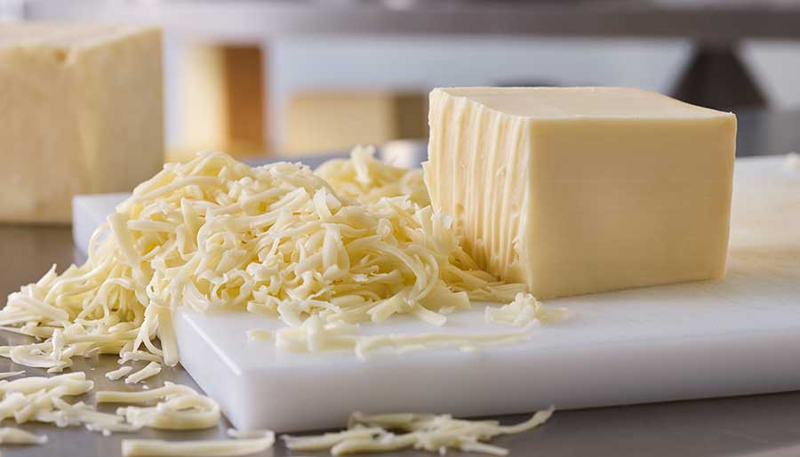 Pasta filata cheese grated