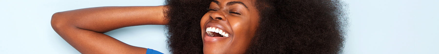 Happy smiling African American woman