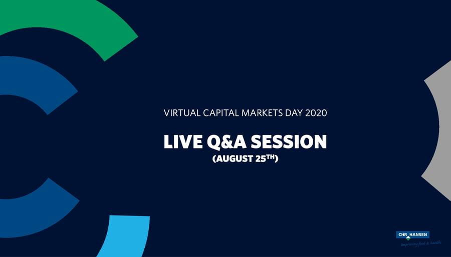Virtual Capital Markets Day 2020 Q&A session, August 25th.